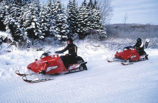 Snowmobiling from Base Camp